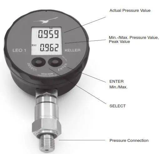 KELLER LEO1 Digital Manometer with Optional Peak Pressure Value Detection - Product Overview 1