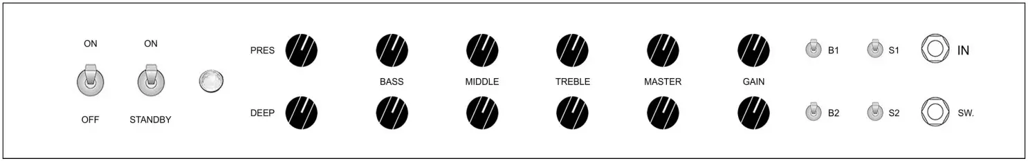 FRIEDMAN Amplification Deluxe Head Electric Guitar Amp Head - FRONT PANEL