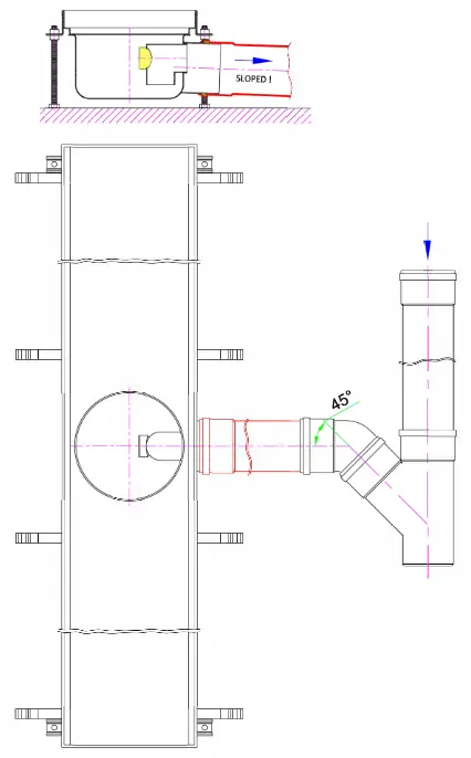 CombiSteel 7075.0130 Horizontal Outlet Drainage Channel - 5