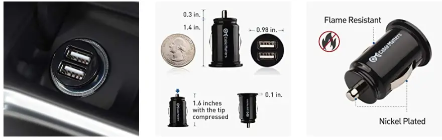 Cable-Matters-401015-BLKX2-Flush-Mount-Mini-Dual-USB-Car-Charger-fig-2