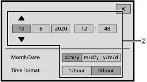 Pioneer SPH-DA250DAB - Selecting the clock 2