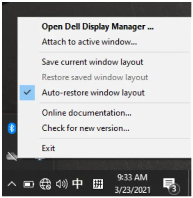 DELL E2222HS 22 Height Adjustable Monitor - Restoring Application Positions 2