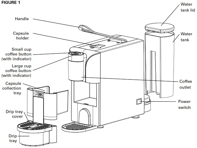 BELLA PRO Series Capsule Coffee Maker with Frother - PARTS DEFINED