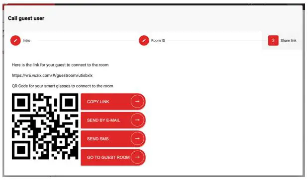 VUZIX Remote Assist User Guide - Guest call