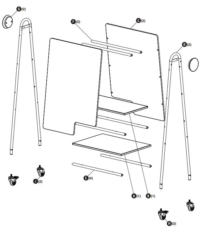 SAFCO 3909 Learn 30 X 64 Mobile Whiteboard -FIGURE 3
