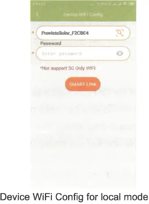 Device WiFi Config for Local Mode