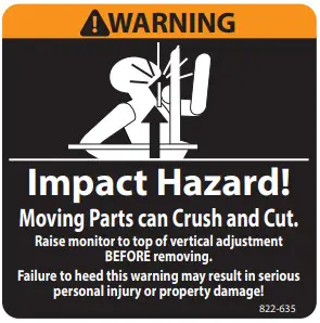 ergotron Dual Monitor Kit - Warning 1