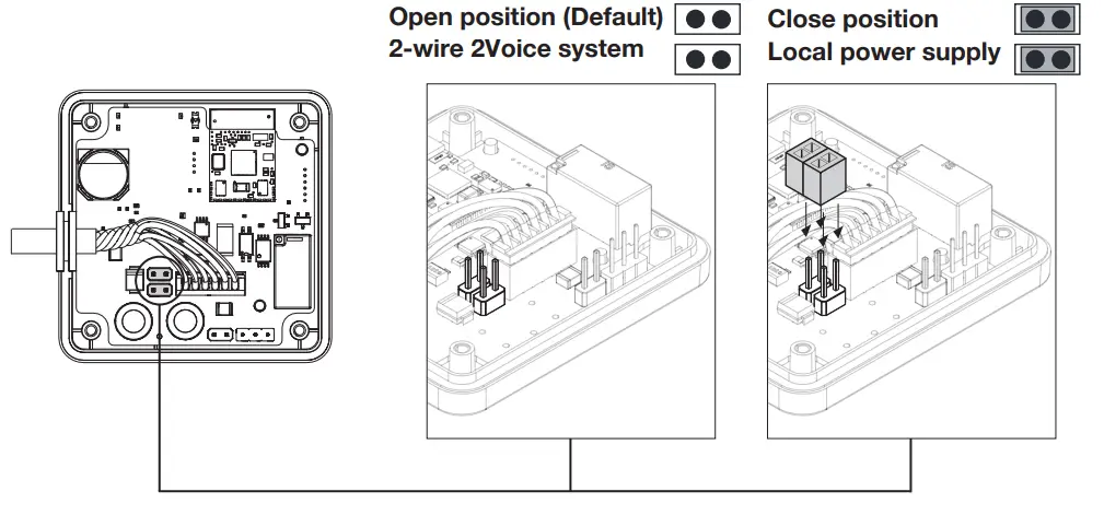 urmet 108611 Bluetooth Relay - JP3 and JP4 Jumper