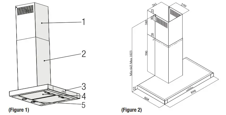 GRUNDIG GDKP 5460 B Wall Mounted Cooker Hood- Overview