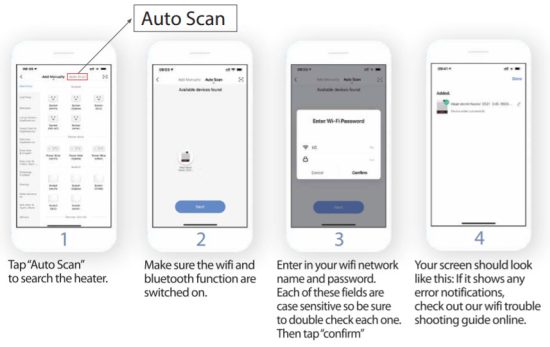 HEAT STORM HS 1000 WX WIFI 1000 Watt Smart Heater - Auto Scan