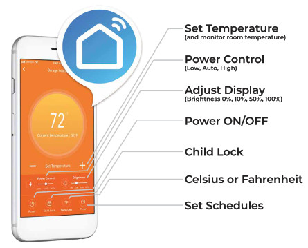 HEAT STORM HS 1000 WX WIFI 1000 Watt Smart Heater - CONTROL