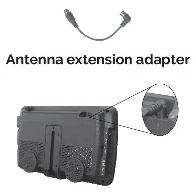 naxa NT 90A 9 Inch Portable TV and Digital Multimedia Player - Connect the Antenna