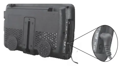 naxa NT 90A 9 Inch Portable TV and Digital Multimedia Player - Connect the Power Supply