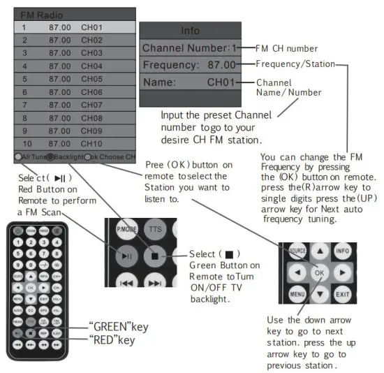 naxa NT 90A 9 Inch Portable TV and Digital Multimedia Player - FM radio