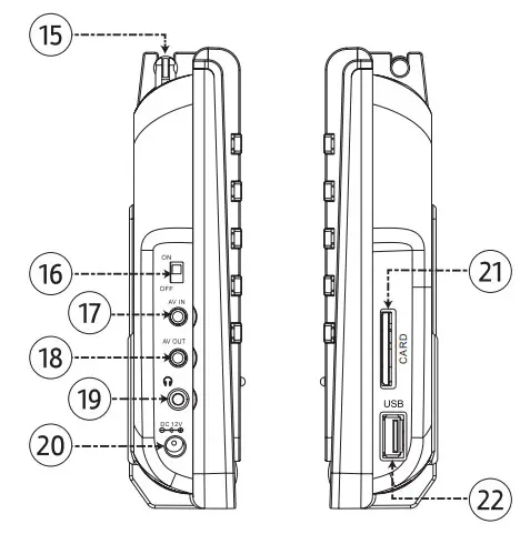 naxa NT 90A 9 Inch Portable TV and Digital Multimedia Player - Main Unit 2