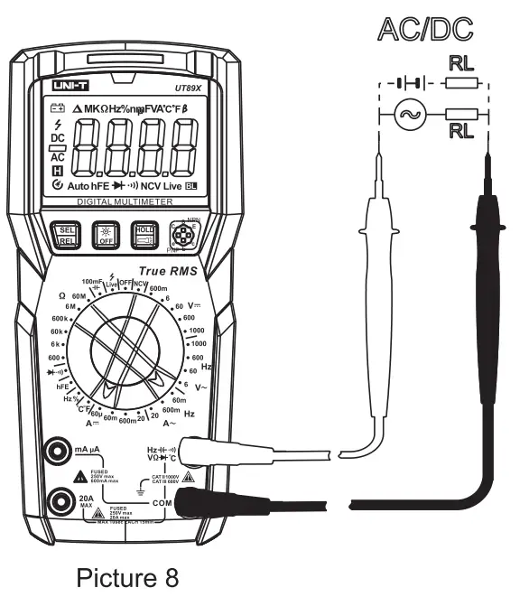 uni-t ut89x digital multimeter fig 12