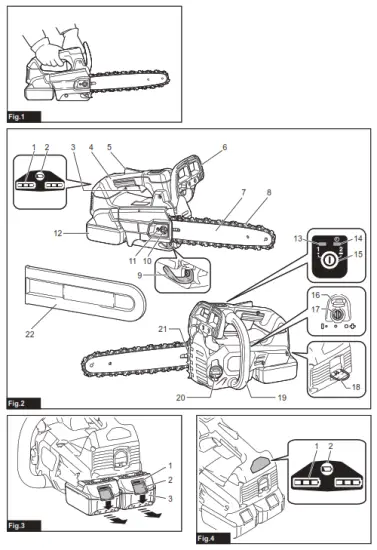 makita DUC306 Cordless Chain Saw - fig