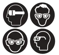 makita DUC306 Cordless Chain Saw -glasses.