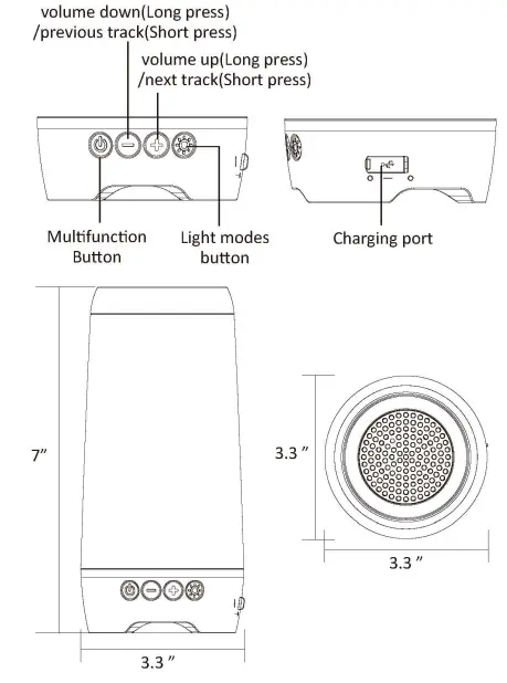 Haike HK606 IP68 Waterproof Lightshow Sports Speake - 1