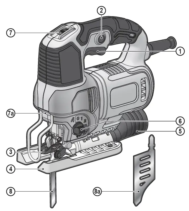 BLACK-DECKER-BES610-50W-Corded-Pendulum-Jigsaw-with-1-Blade-fig-1