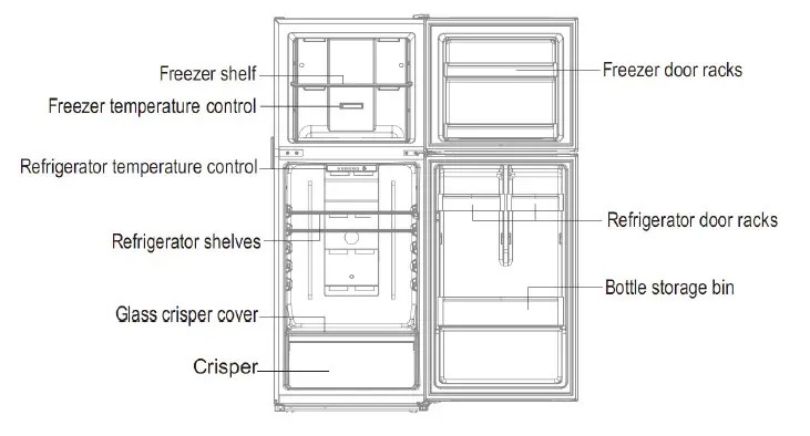 CANNON-MRF-314W-BS Frost-Free Refrigerator-Freezer-fig 2