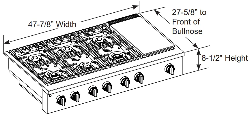 MONOGRAM ZGU364NDTSS 36 Inch Professional Gas Rangetop with 4 Burners and Griddle - PRODUCT