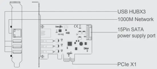 MAIWO KC015 PCIe Expansion Card - figure 1
