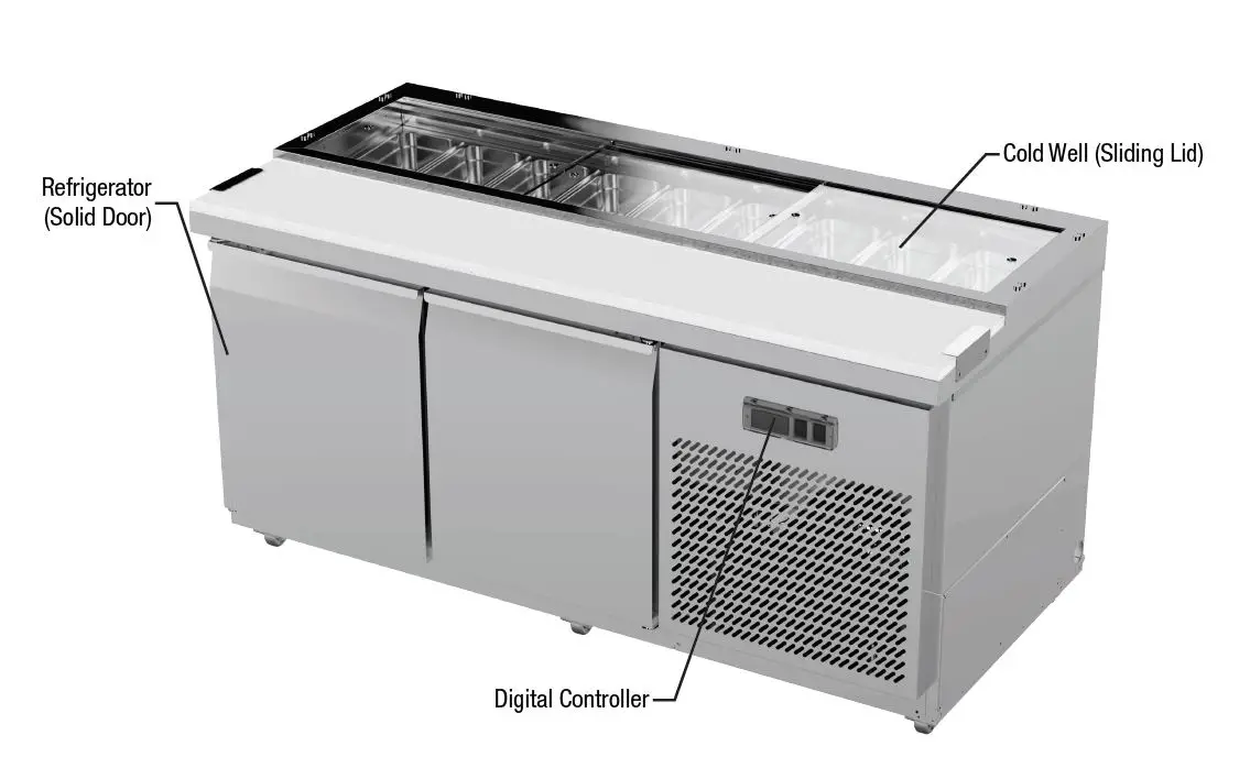 airex AXR.SW.1025 1-3 Door Pizza Maker Refrigerator fig 1