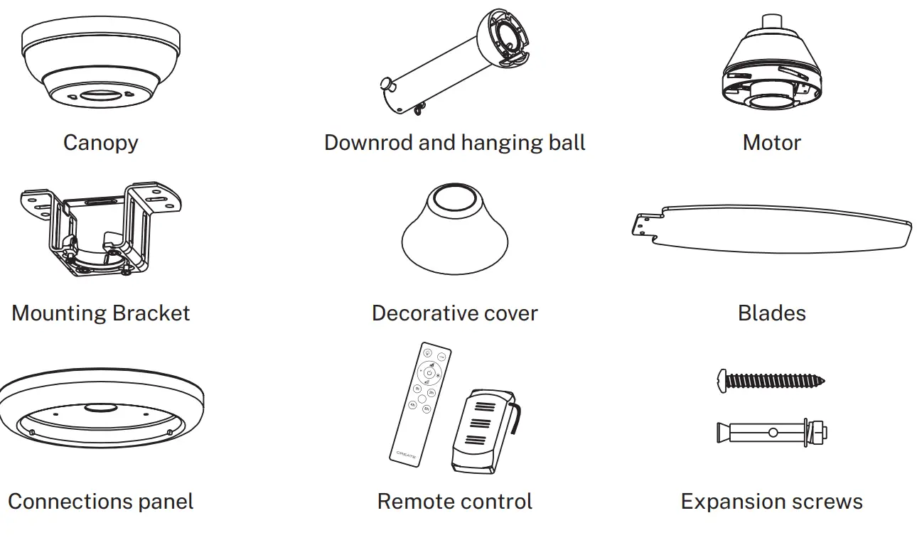 CREATE Flowood Stylance Ceiling Fan FIG 13
