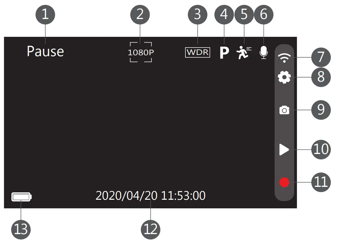 Z-EDGE R1 Dual Dash Cam Built in Wi Fi - FIG 1