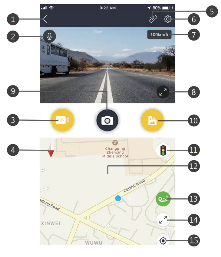 Z-EDGE R1 Dual Dash Cam Built in Wi Fi - FIG