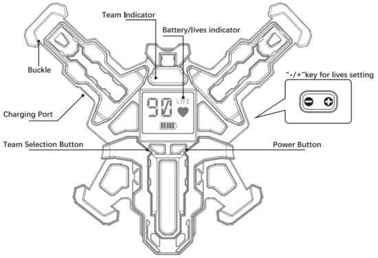Vatos BB8933F Toy Series Infrared Laser Tag Gun - 3