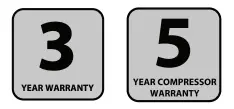 3 and 5 Year Warranty