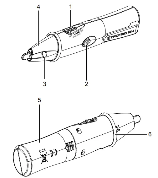TROTEC BE16 Voltage Detector - figure 1