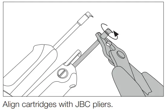JBC WS140 A high temperature precision wire stripper tweezer s- Inserting and Positioning