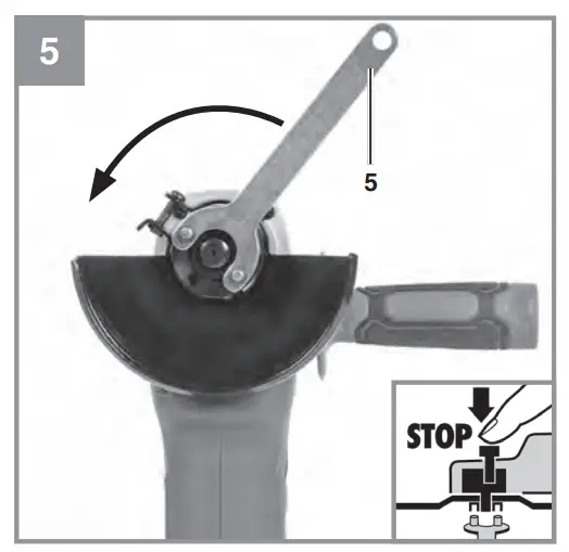 Changing the grinding wheels
