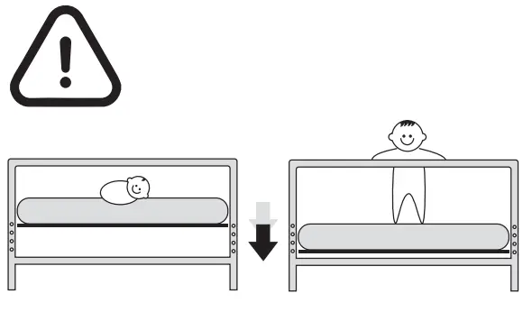 M12901 Gelato 4-In-1 Convertible Crib Assembly illustration