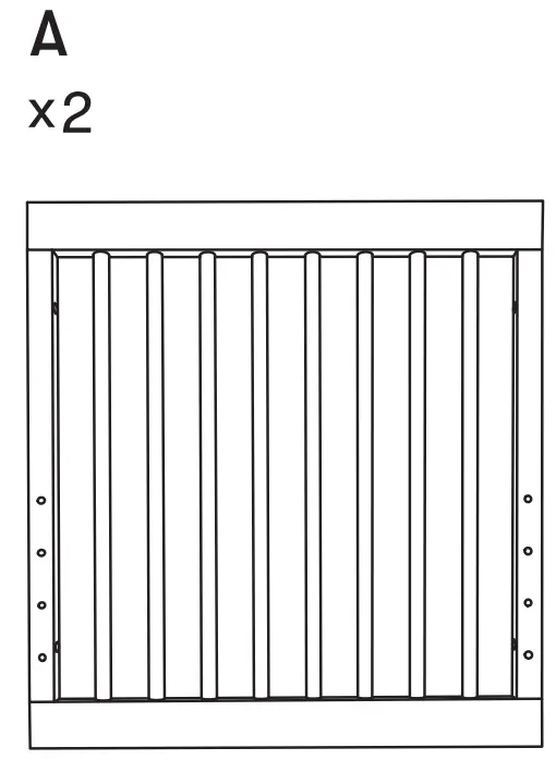 M12901 Gelato 4-In-1 Convertible Crib Pacakage Content