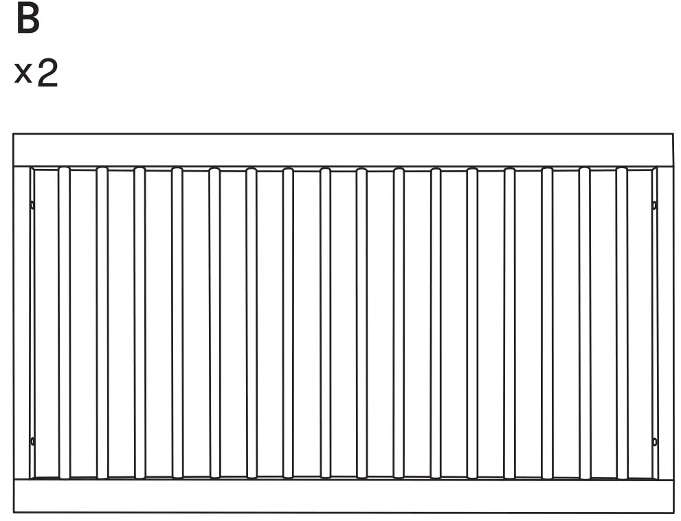 M12901 Gelato 4-In-1 Convertible Crib Pacakage Content