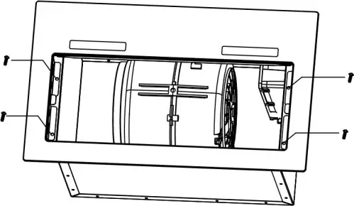 electriQ Canopy Cooker Hood V-stainless-steel frame