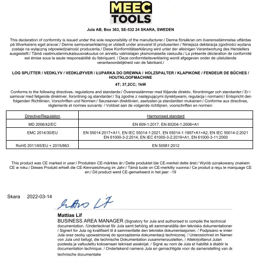 MEEC TOOLS 008121 Log Splitter-fig17