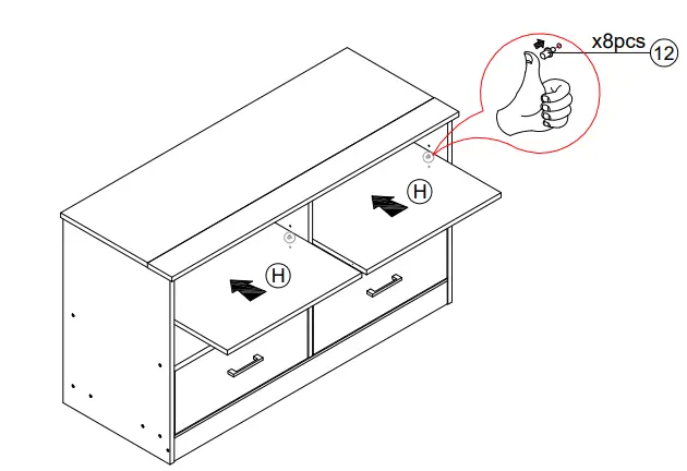 Furinno-20202-Jensen TV-Stand-with-Drawer-FIG21
