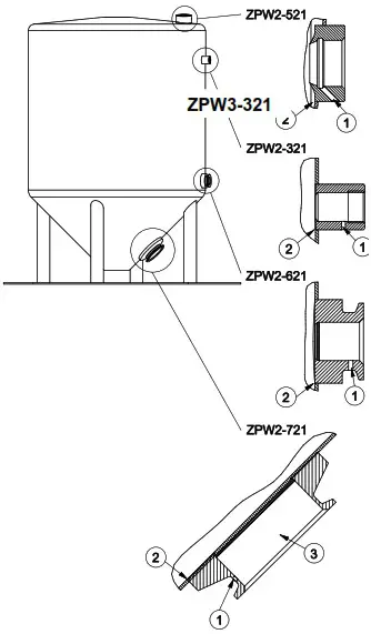 Baumer TFRN CombiTemp Temperature Sensor - Mounting for TFRH
