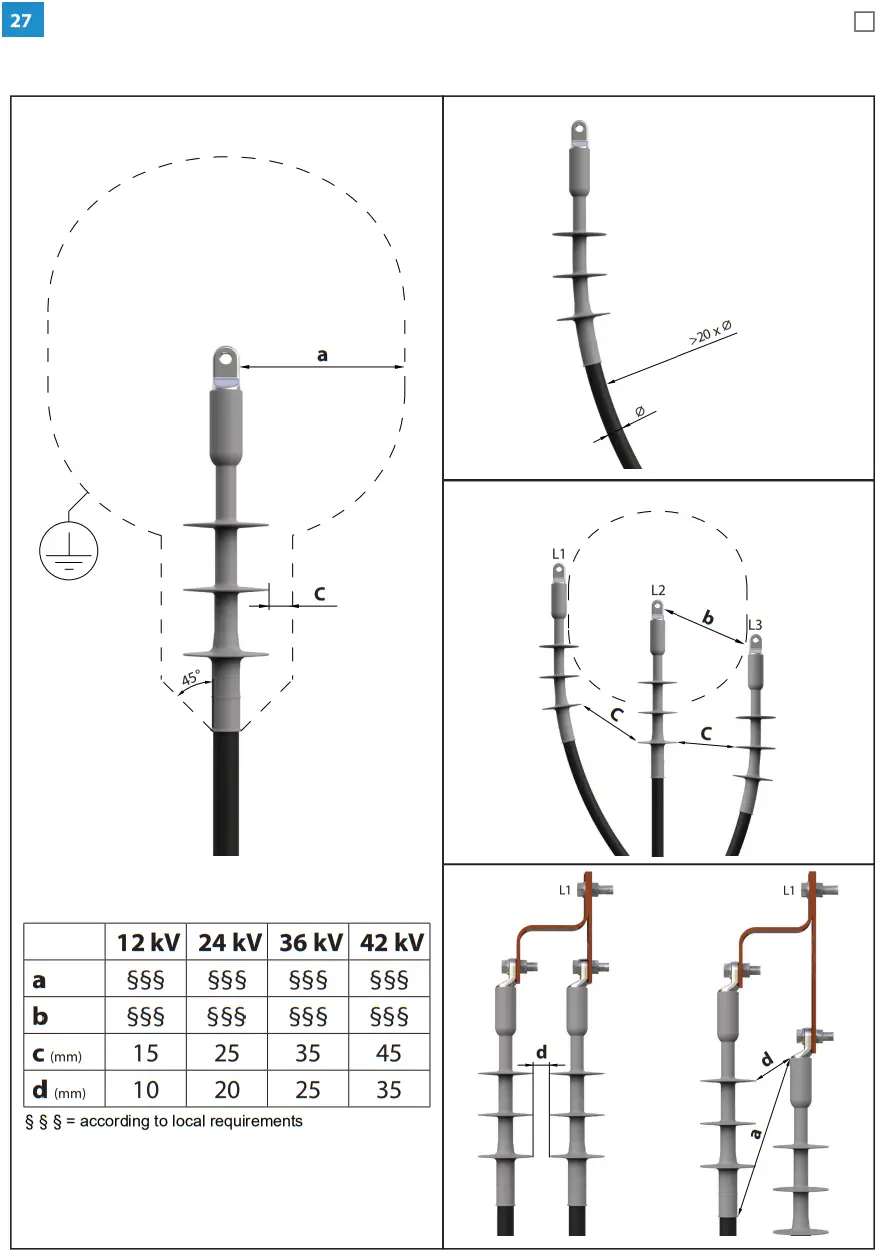ENSTO COT1 2405L Cold Shrink Outdoor Term - FIG 24