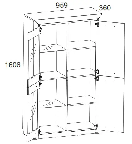 anrex OLIVIA 2V2D Cabinet Showcase - Cover