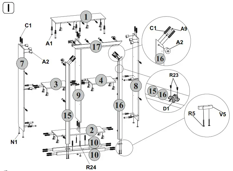anrex OLIVIA 2V2D Cabinet Showcase - Product Overview 3