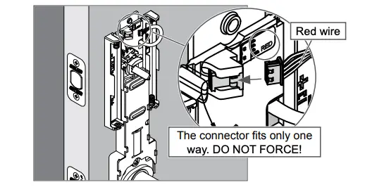 Connect the cable to the inside assembly