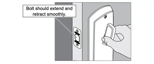 Extend and then retract the bolt