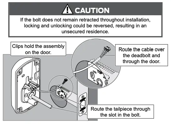 Install the outside deadbolt