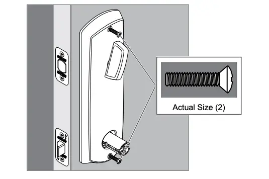 Secure the inside cover with two screws